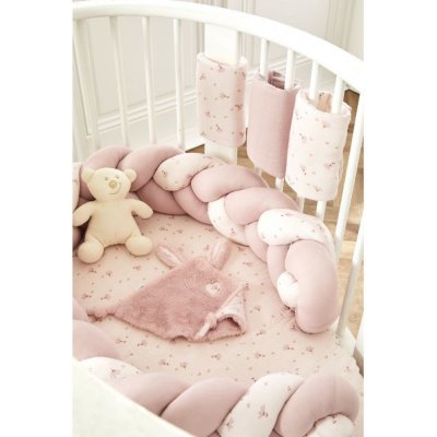 Doudou plat lapin petit cœur pétale et coton