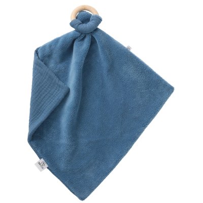 Doudou anneau de dentition pierre bleue