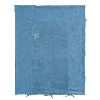 Housse de matelas à langer 60 x 80 cm - pierre bleue