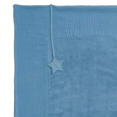 Housse de matelas à langer 60 x 80 cm - pierre bleue