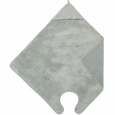 Cape de bain tablier en bambou - vert de gris