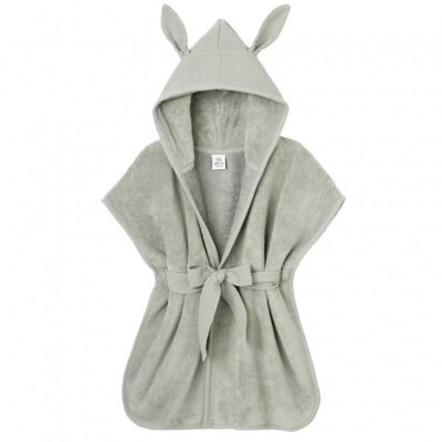 Peignoir éponge 0-2 ans vert de gris