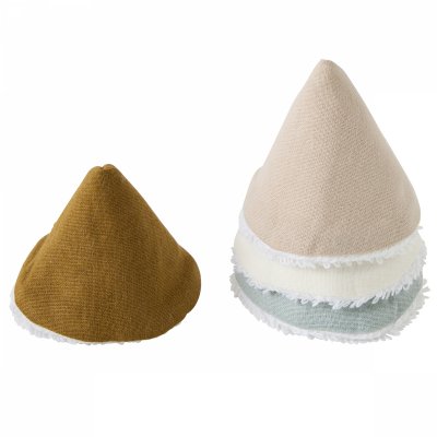 Lot de 4 cônes pare-pipi unis nature