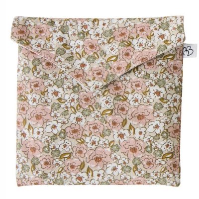 Lot lingettes lavables et pochette imprimé liberty - biscuit