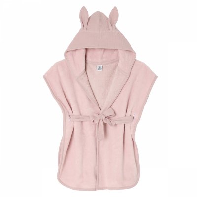 Peignoir bambou et gaze de coton 0/2 ans pétale