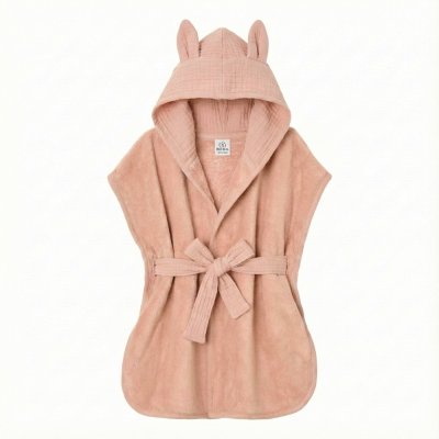 Peignoir bambou et gaze de coton mocha 2/4ans