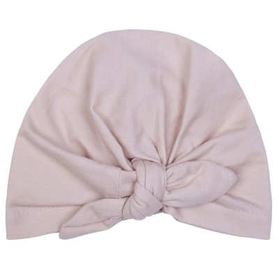 Bonnet naissance forme turban - nude