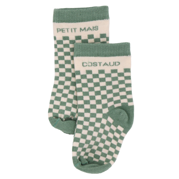 Chaussettes bébé damier petit mais costaud 6 à 18 mois Bb&co