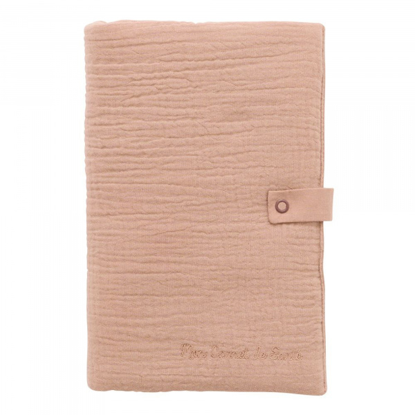 Protège carnet de santé gaze de coton mocha Bb&co