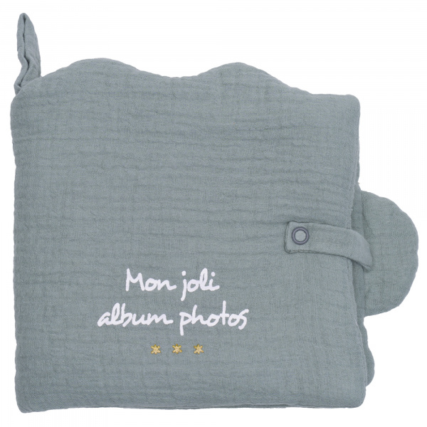 Livre album photos nuage gaze de coton vert de gris Bb&co
