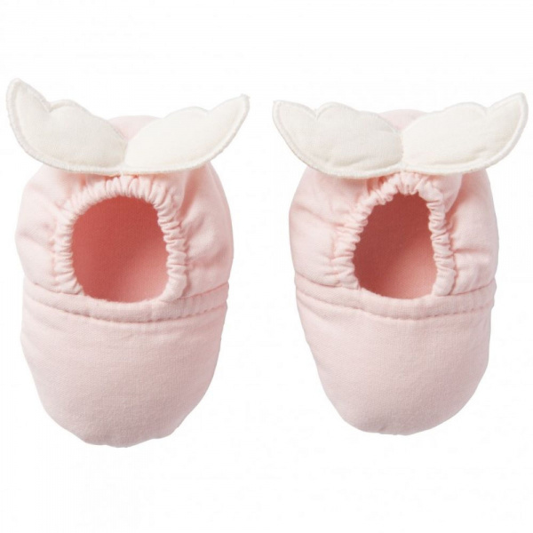 Chaussons ailes d'ange 0-6 mois blush et écru Bb&co