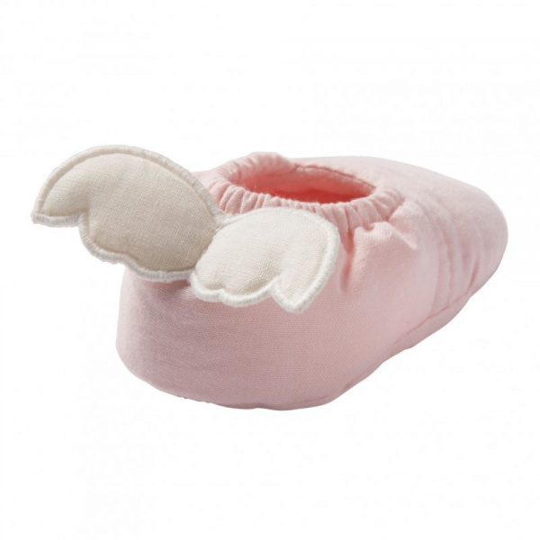 Chaussons ailes d'ange 0-6 mois blush et écru Bb&co