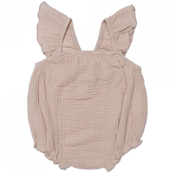 Barboteuse à bretelles en gaze de coton lin - 12 mois Bb&co