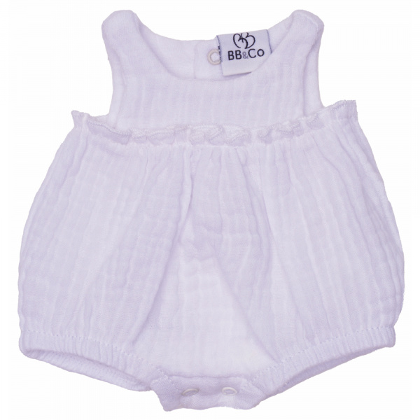 Barboteuse froufrou blanc pour poupée 34 à 37 cm Bb&co