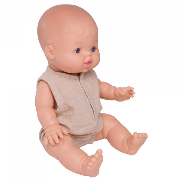 Barboteuse boutonnée en gaze pour poupée Bb&co