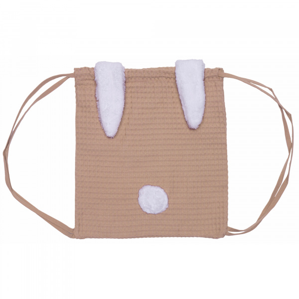 Sac à dos lapin en nid d’abeille mocha Bb&co