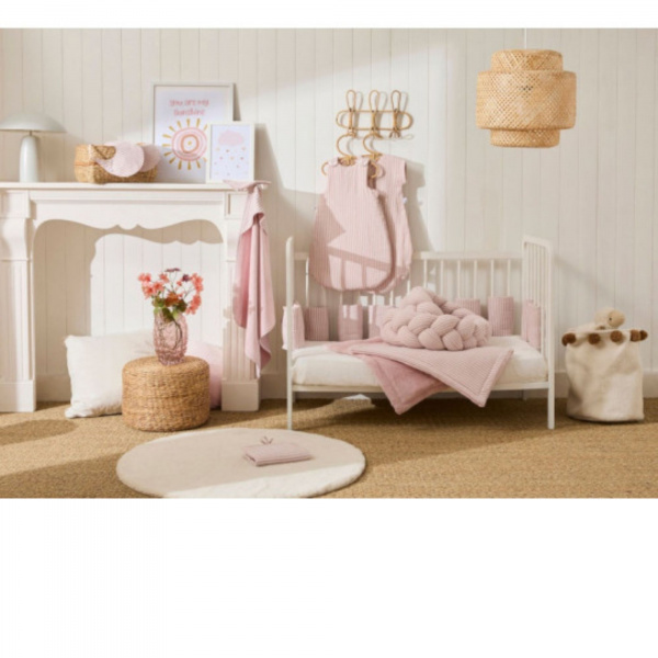 Protège carnet de santé soft stripes vieux rose Bb&co