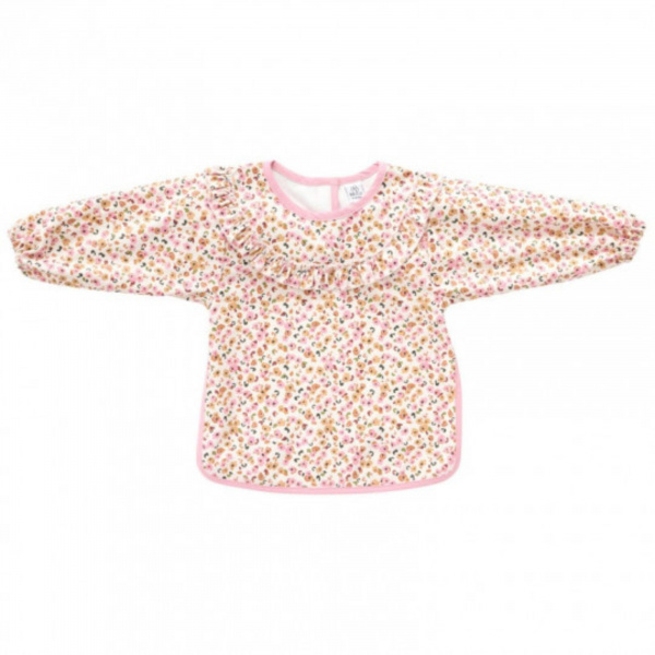 Bavoir tablier col claudine imperméable - froufrou léopard 6/24 mois Bb&co