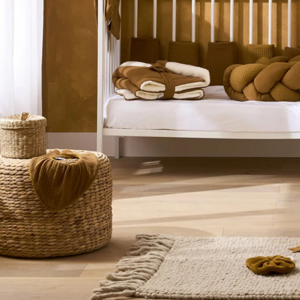 Couverture polaire doublée havane Bb&co