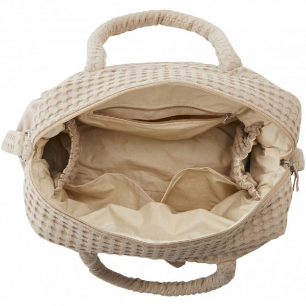 Sac à langer coton gaufré latte Bb&co