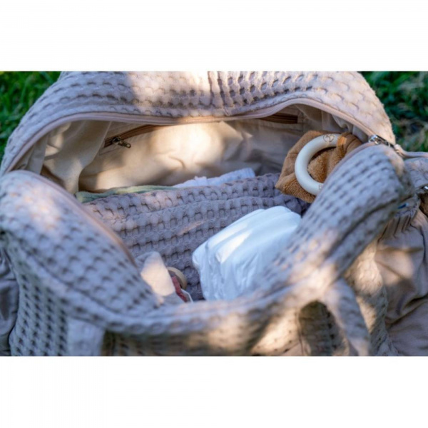 Sac à langer coton gaufré latte Bb&co