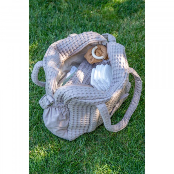 Sac à langer coton gaufré latte Bb&co