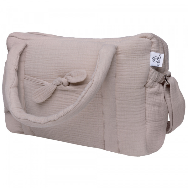 Sac à langer en gaze de coton biscuit Bb&co