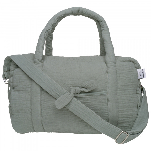 Sac à langer en gaze de coton vert de gris Bb&co