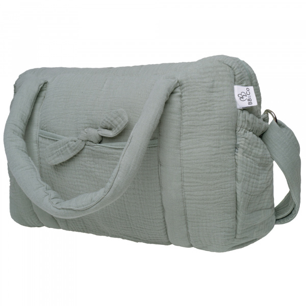 Sac à langer en gaze de coton vert de gris Bb&co