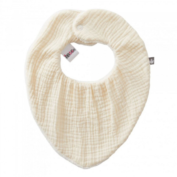 Bavoir bandana réversible mousse de lait Bb&co
