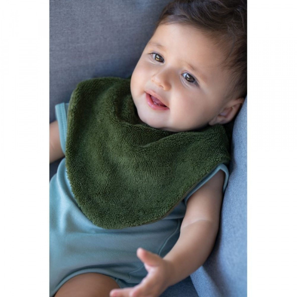 Bavoir bandana réversible fougère Bb&co