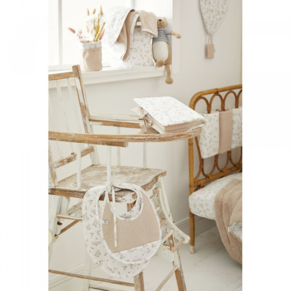 Lot de 2 bavoirs gaze de coton - forêt enchantée Bb&co