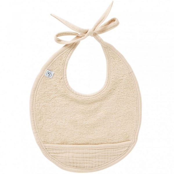 Bavoir naissance éponge biscuit Bb&co