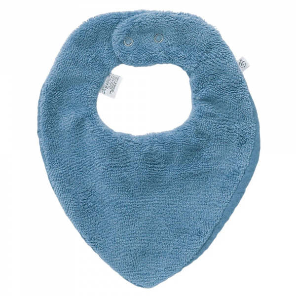 Bavoir-bandana réversible pierre bleue Bb&co