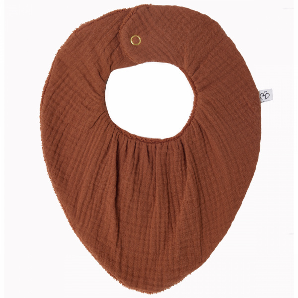 Bavoir-bandana réversible toffee Bb&co