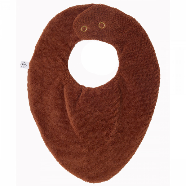 Bavoir-bandana réversible toffee Bb&co
