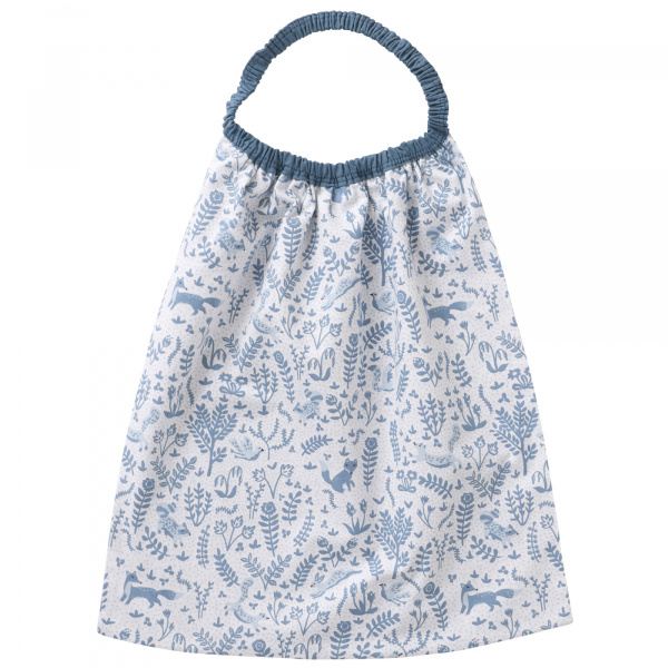 Serviette enfant popeline imprimée forêt/bleu Bb&co