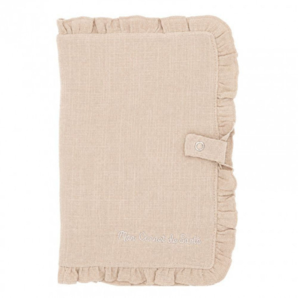 Protège-carnet de santé grège Bb&co