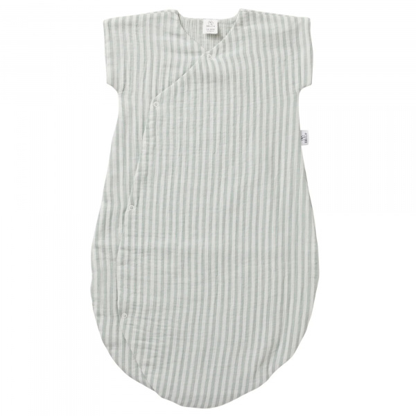 Gigoteuse été soft stripes - vert de gris - 0/6 mois Bb&co