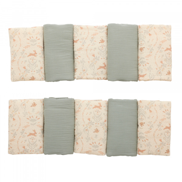 Protège barreaux tour de lit modulable et respirant - jardin enchanté Bb&co