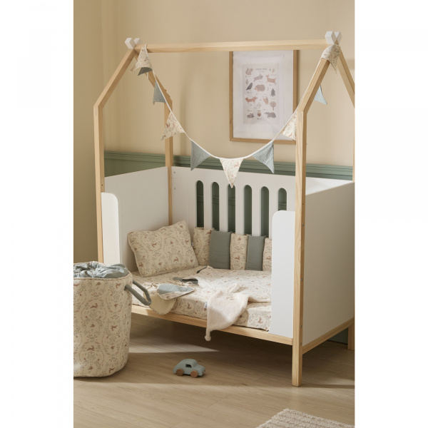 Protège barreaux tour de lit modulable et respirant - jardin enchanté Bb&co