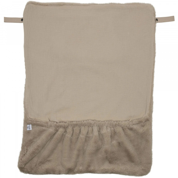 Couverture nomade fausse fourrure angora - beige Bb&co