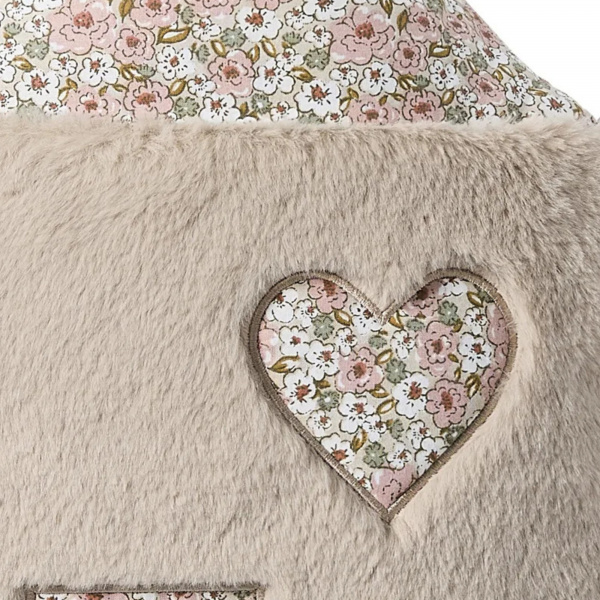 Coussin forme maison fausse fourrure liberty - afternoon tea Bb&co