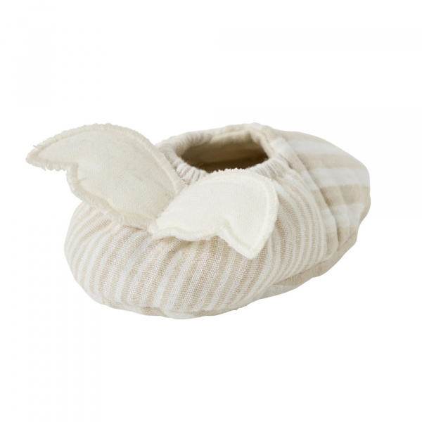 Chaussons avec ailes d'ange 0-6 mois rayé galet Bb&co