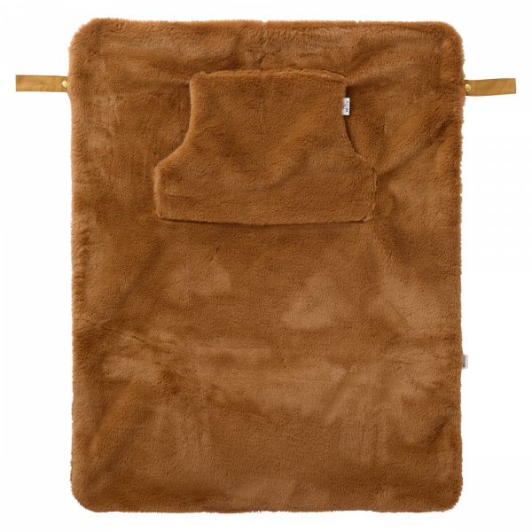 Couverture nomade fausse fourrure angora - havane Bb&co