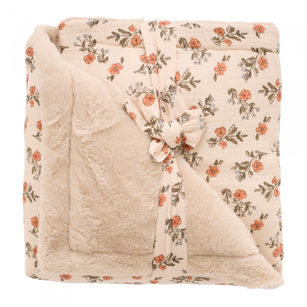 Couverture bébé luxe fausse fourrure ivoire 70 x 100 cm secret cottage Bb&co