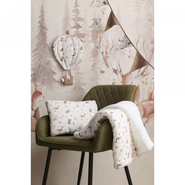 Couverture bébé luxe fausse fourrure ivoire 70 x 100 cm cosy forest Bb&co
