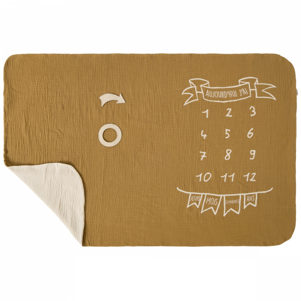 Couverture étape bébé - avec 2 accessoires - vert de gris / écru Bb&co