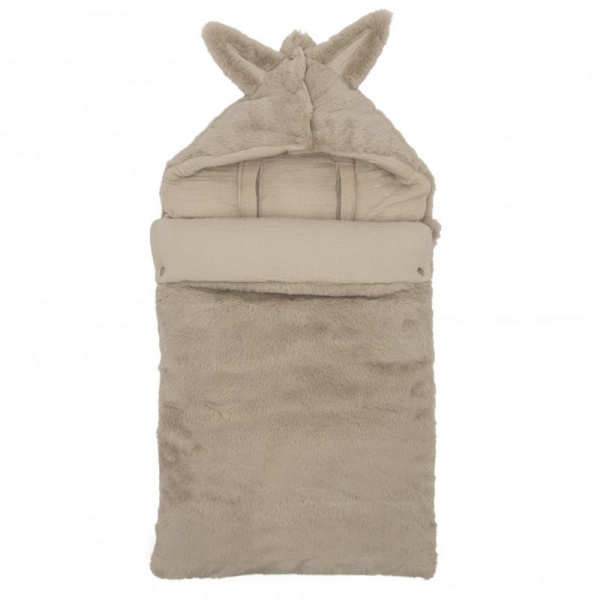 Nid d'ange fausse fourrure angora 0-6 mois beige Bb&co