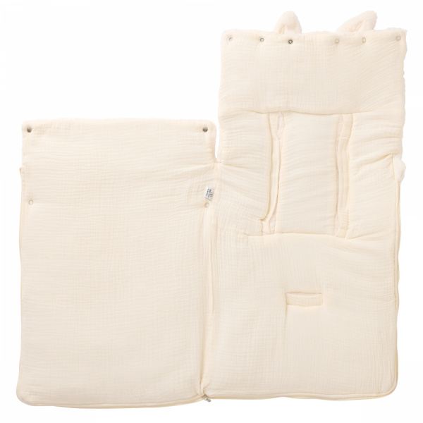 Nid d'ange fausse fourrure angora 0-6 mois ivoire Bb&co